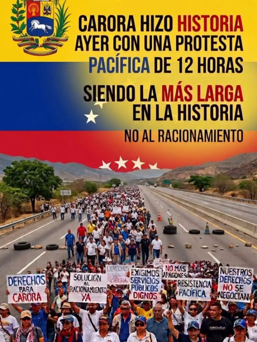 Elizza0606's tweet photo. En la Unión 🖇️ allí está la fuerza! Si no lo hacen así.. Nadie para bolas a las tantas necesidades que a quejan a nuestra carora...12horas,cerraron la vía ,sin miedo a nada en una protesta pacífica Pero contundente 
Ya basta ,el pueblo exige soluciones ,no se baila de felicidad ,se protesta por carencias y falta de servicios públicos 
Fuera Delci 
Elecciones Ya!
@Dinorahfiguera @marcorubio @usembassyve