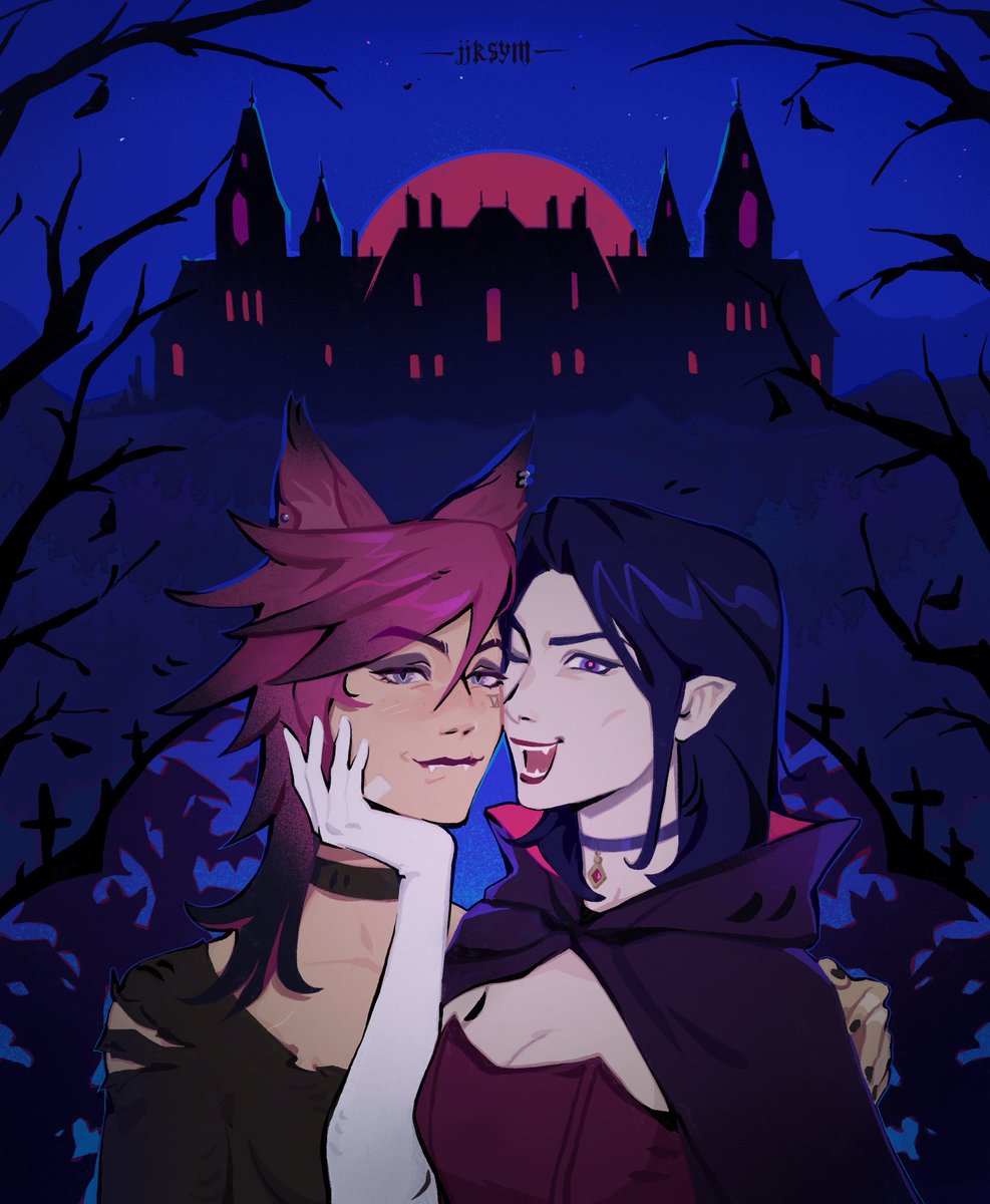 jjksym__'s tweet photo. spooky season #caitvi 🦇

actually I drew this last year but didn’t post for some reason https://t.co/PpL0s5lJhg