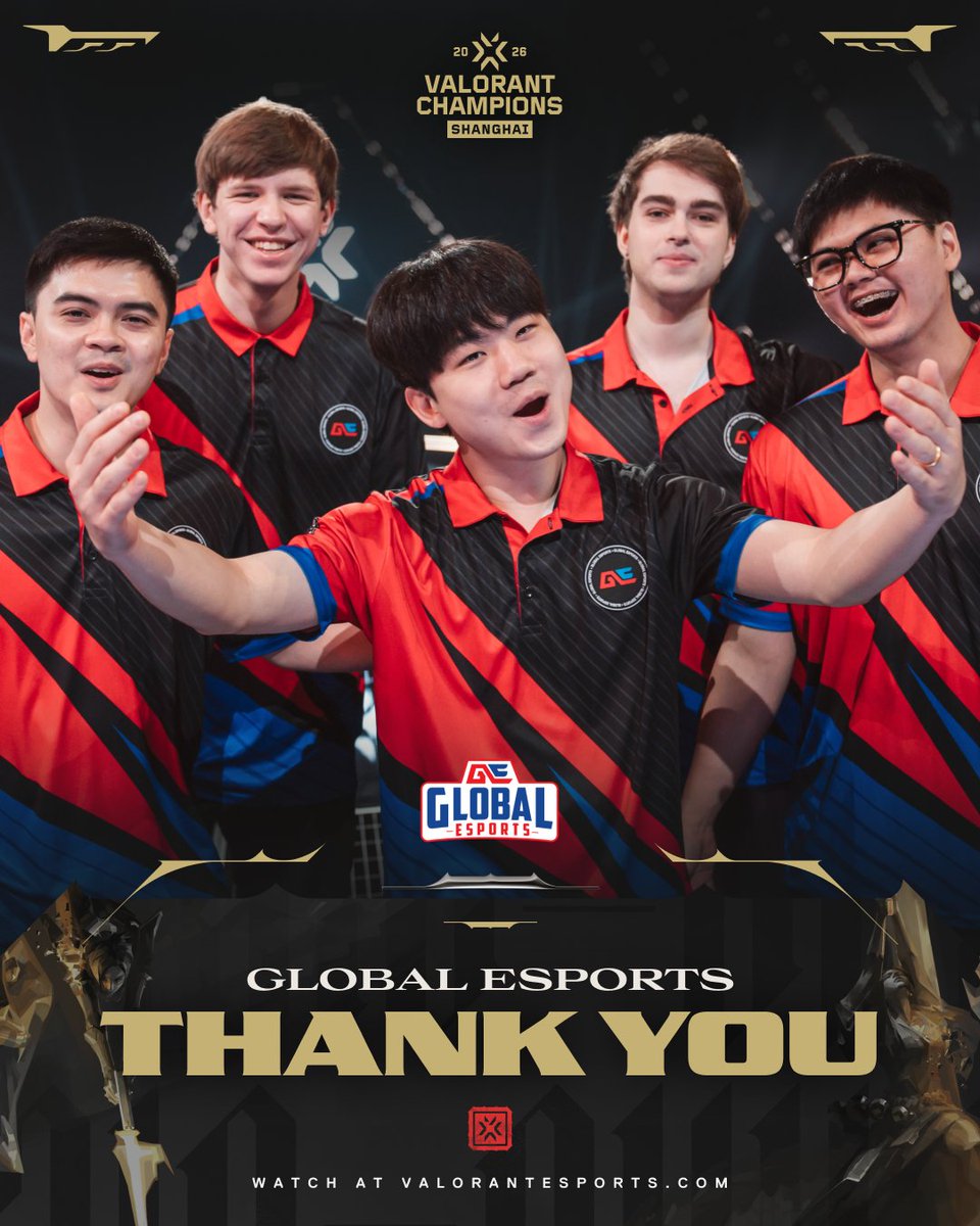 ValorantEsports's tweet photo. A battle well fought. Thank you for the games here in Shanghai, @GlobalEsportsIn! #VALORANTChampions https://t.co/zBFongGFDB