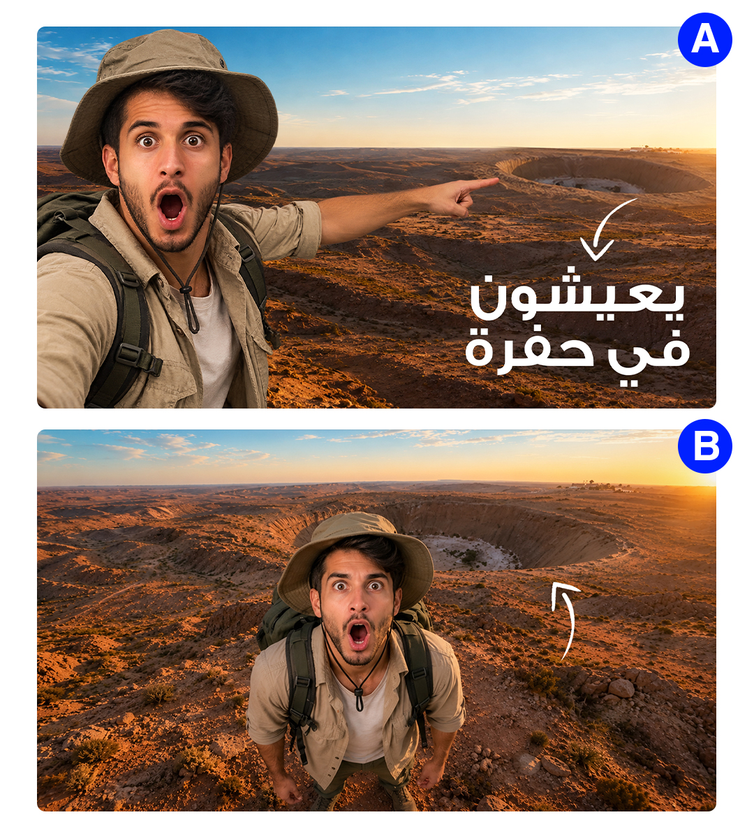 chorfi_29's tweet photo. Thumbnail A or B? Same video, one change. Which would you click? https://t.co/YgUCMmPKuB