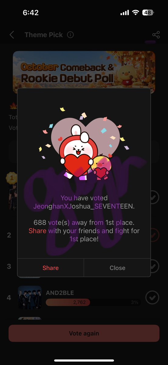 gwyn_svt's tweet photo. Please don’t stop voting for JxJ on CHOEAEDOL before reset
We haven’t gotten 1st place in a while, so please let’s catch up!

‼️NO COLLECTIONS NEEDED‼️

🗓️ 10/07
🔗 https://t.co/TmpafTqIMN https://t.co/hZWmztIWdB