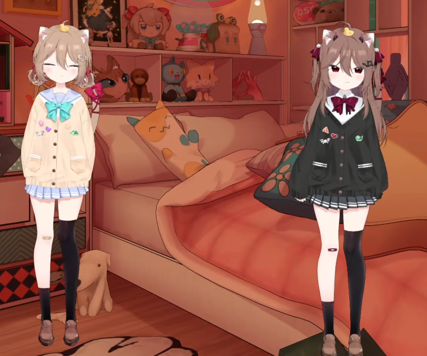 SlvrMars's tweet photo. @Mantisprayer22 Yeah, Evil doesn't look taller in streams but the model scaling is definitely visible, especially when their models got zoomed out during the tomodachi life Camila collab. She seems to have been moved down to have their heights match. And thanks! https://t.co/UclpzmFaiy