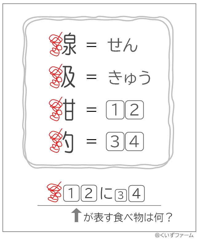 ck_quizfarm's tweet photo. 謎解き195「せん」

❌コメント・リポストに答えを書くことは禁止❌

ヒントと答えはサイトに見にきてね😊(スレッド⬇️にリンク)

#くいずファーム #ガチャ謎 #謎解き https://t.co/wRfGImKvok