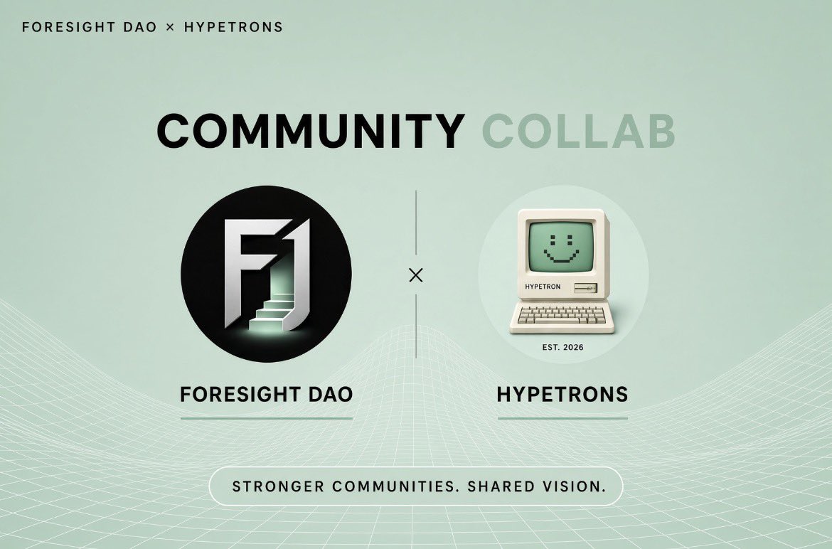 FORESIGHTDAO's tweet photo. We are excited to announce 📣 our latest collaboration with @Hypetrons404 

The machines are ready.

HypeTrons is an upcoming 6,666 piece NFT collection bringing its own machine driven universe to the space. 

6,666 supply
Robinhood Chain
Mint details TBA

🎟️ 10x Community GTD  allocation available.

To enter:
• Follow  @Hypetrons404 & @FORESIGHTDAO 
• Like + RT this post 
• Drop evm wallet 

Good luck 🍀