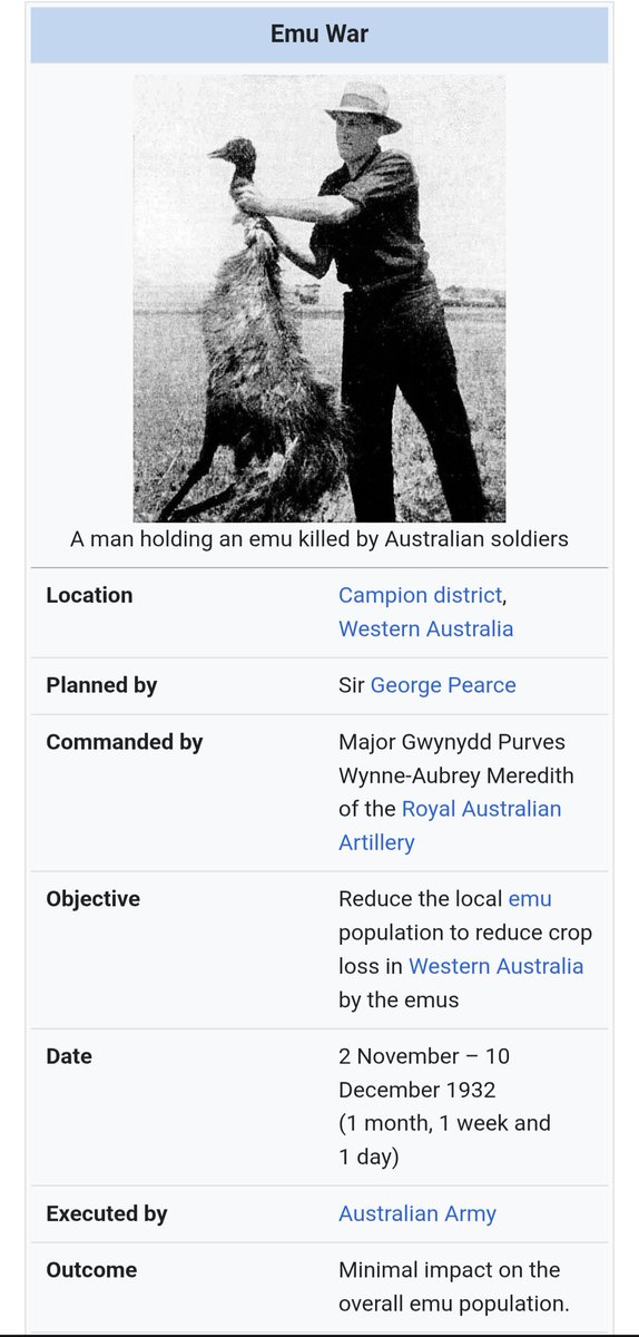 JEAlexander's tweet photo. @LexerLux Please Australia lost a war to Emus. https://t.co/ZtP1p6O8bl