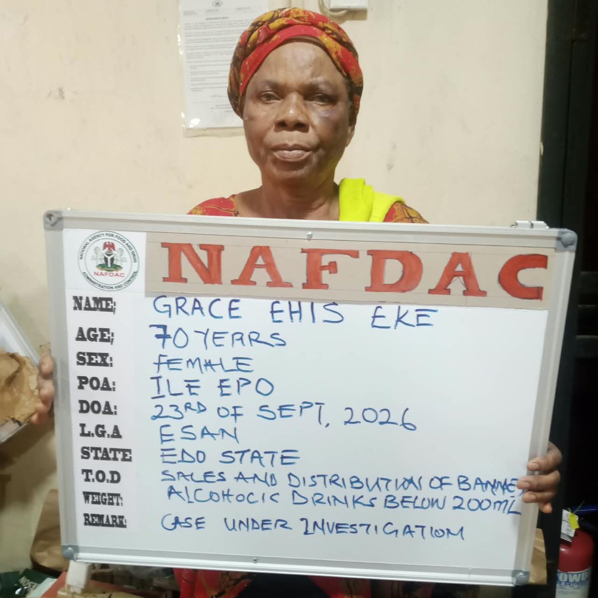 NafdacAgency's tweet photo. NAFDAC Seizes ₦300m Worth of Banned Alcoholic Drinks in Lagos

NAFDAC has shut down some distributors selling alcoholic beverages packaged in sachets and PET bottles below 200 mL in Lagos State. The value of the seized products is estimated at ₦300 million.

Distributors and retailers were arrested during operations at Ile-Epo Market, while raids were also conducted at Ojuwoye Market, Mushin, and Oke-Arin Market, Lagos Island. Officials evacuated several cartons of alcoholic beverages packaged in sachets and PET bottles below 200 mL from these locations.

Investigations indicated that some distributors and retailers were hoarding the products amid increased demand and rising prices.

NAFDAC emphasises that the ban remains in force and warns distributors, retailers and other operators against the sale, distribution or hoarding of the prohibited products.