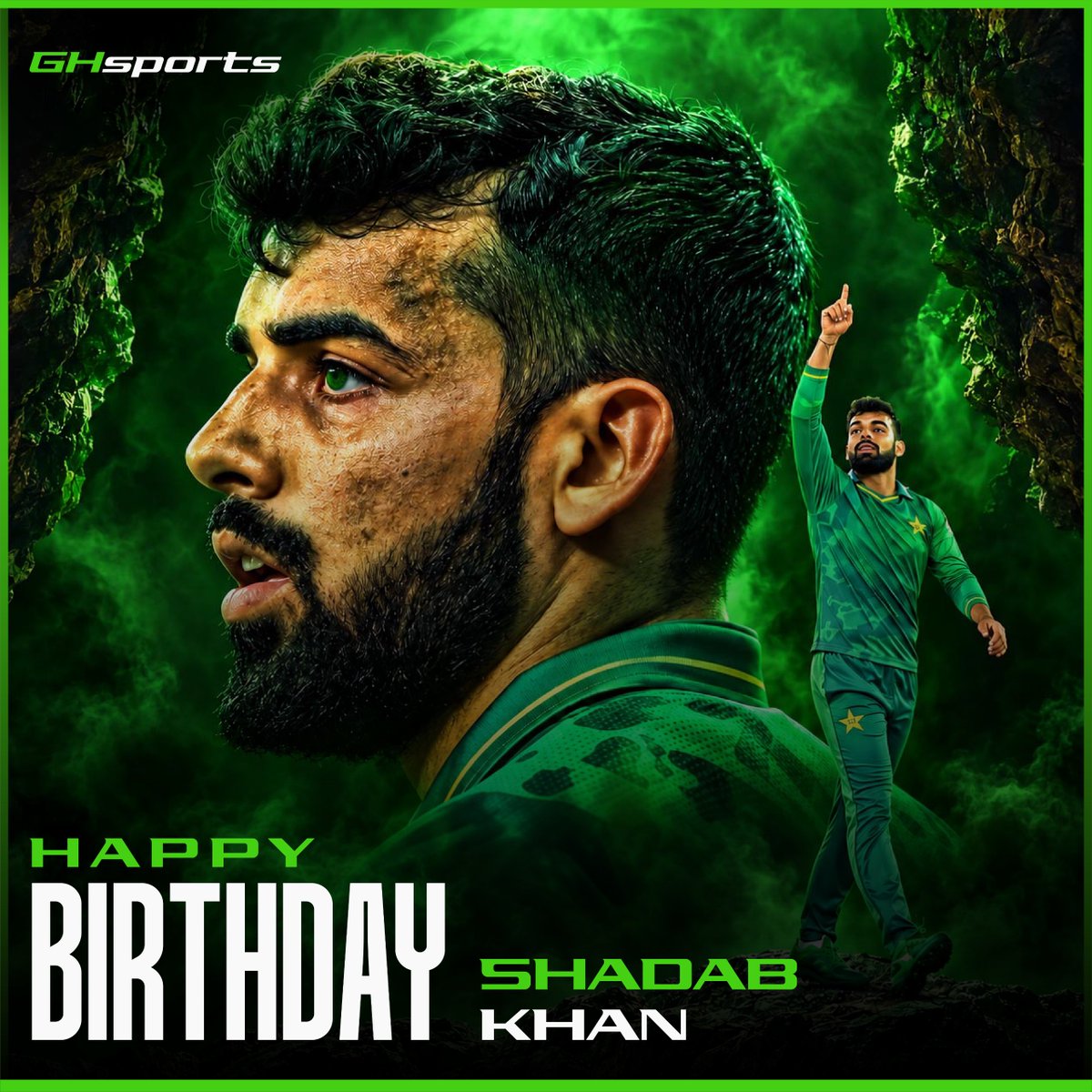 GHSports_'s tweet photo. HAPPY 28TH BIRTHDAY SHADAB KHAN! 🇵🇰🎂🎉
Wishing Pakistan’s star all-rounder Shadab Khan a fantastic birthday! Drop your favorite Shaddy moment in the comments below! 👇
#shadabkhan #happybirthday #allrounder #pakistancricket https://t.co/VO1GKGjSX6