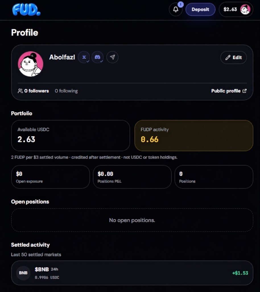 Aboly69's tweet photo. Taking my first step into @GenLayer by testing out @FUDmarkets!

My BNB short took 3 days to settle due to oracle issues, but Discord support fixed it and withdrawal was super fast.
Honestly, they should have run a proper testnet first to fix these bugs before going mainnet! https://t.co/QEpgFt7jVD