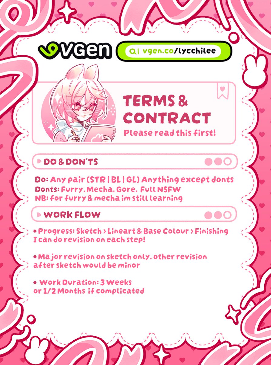 lycchilee's tweet photo. ✧ ESTEH LYCHEE COMMISSION ✧

Hello! im opening commission in VGen! there is several menu available~ please check my commission here: 
🍒 https://t.co/N501g59r8a
working list information:
🍒 https://t.co/YVRZOxcufL

#VGenComm #Vgen #Commission #Chibi https://t.co/T16LbUqB5m
