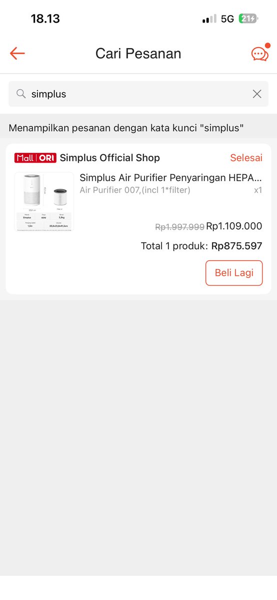 ssunhannie's tweet photo. PRELOVED SIMPLUS AIR PURIFIER
JUAL MURAH DAN RUGI

aku beli harga 875rb, mau aku jual 650rb aja. Pemakaian dari mei, tapi dipake 1-2 bulan awal aja

Tidak termasuk admin shopee
Bisa cod jabodetabek
Gratis cotton filternya juga

Harga di shopee 1jtan loh!
https://t.co/uikWu68S6M https://t.co/IKxI1zUX1t
