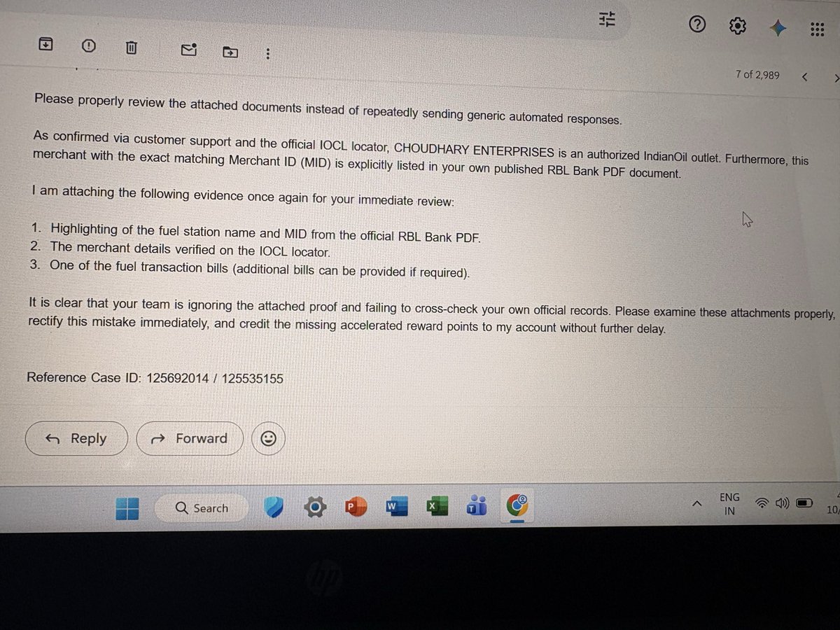 Sumant_29's tweet photo. @RBLBankCares I have mailed many times with all proofs 

Reference Case ID: 125692014 / 125535155 https://t.co/mTTwlP2biM