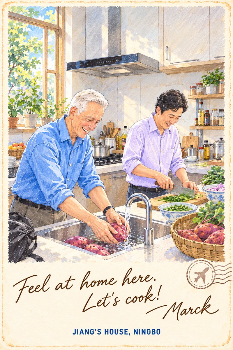 WowNingbo's tweet photo. #MarckAndJiang Dug up sweet potatoes, took them home, and turned them into dinner. You cook what you sow.🍠#Ourstories
@ChineseEmbinUS @SpoxCHN_LinJian

#WowNingbo #Friends #chinatravel #vacations #holiday #illustration‌‌ #FarmToFashion #cook https://t.co/lSuWPTPnhX