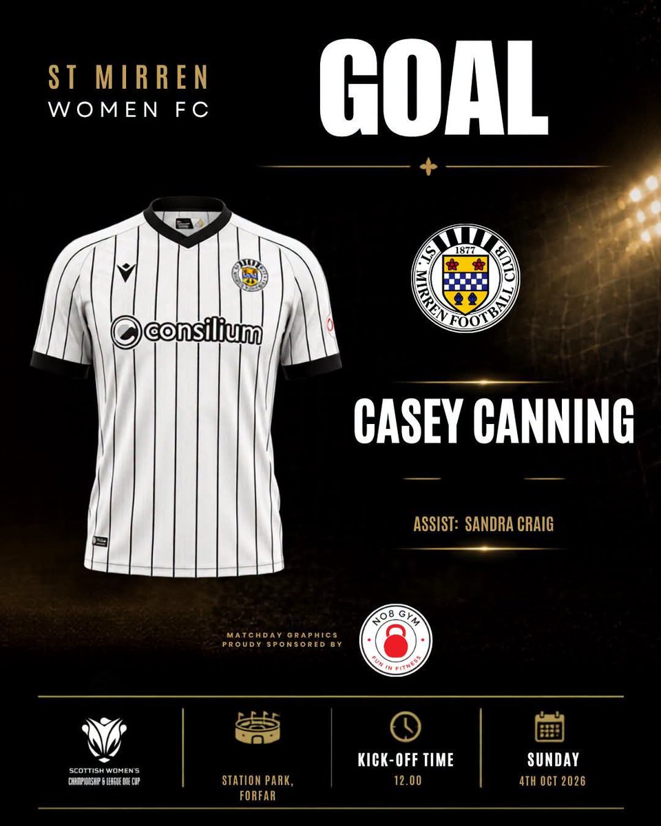 stmirrenwfc's tweet photo. ⚽️ GOOOOAL ST MIRREN! ⚫⚪
Forfar Farmington 0–2 St Mirren Women
⚽ Casey Canning
🅰️ Sandra Craig
Sandra turns provider this time, setting up Casey to double the Saints’ lead at Station Park. 🔥
#SMWFC #OurStMirren #SWFCup #WomensFootball https://t.co/sxb0JUg9JL