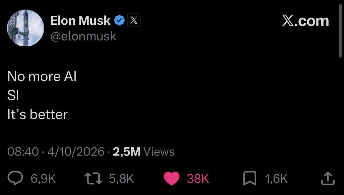 Eclipsss__'s tweet photo. $spacexai may be renamed to $spacexsi since elon tweetew this 
And we had Mark Zuckerberg present when Trump signed the document to officially rename ai to si.
Could $Metaai rename itself to $metasi ?? https://t.co/vsvzA5FwvK