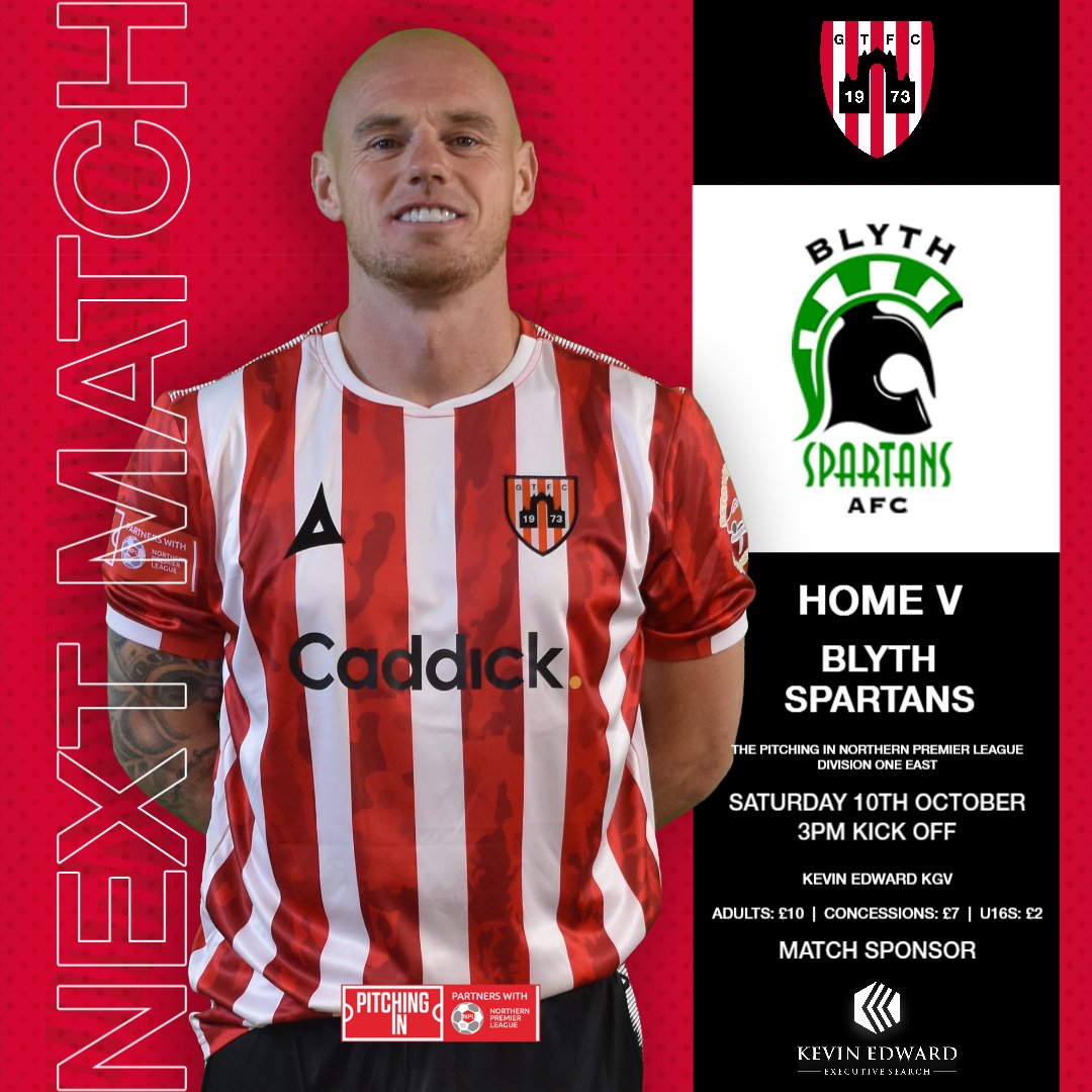 guistownfc's tweet photo. 𝗡𝗘𝗫𝗧 𝗠𝗔𝗧𝗖𝗛: 𝗕𝗟𝗬𝗧𝗛 𝗦𝗣𝗔𝗥𝗧𝗔𝗡𝗦 (𝗛)

No midweek game this week, so our next outing sees @Blyth_Spartans visit the Kevin Edward KGV on Saturday.

𝗠𝗮𝘁𝗰𝗵 𝗦𝗽𝗼𝗻𝘀𝗼𝗿: 𝗞𝗲𝘃𝗶𝗻 𝗘𝗱𝘄𝗮𝗿𝗱: 𝗘𝘅𝗲𝗰𝘂𝘁𝗶𝘃𝗲 𝗦𝗲𝗮𝗿𝗰𝗵 https://t.co/4TydtMMCk6