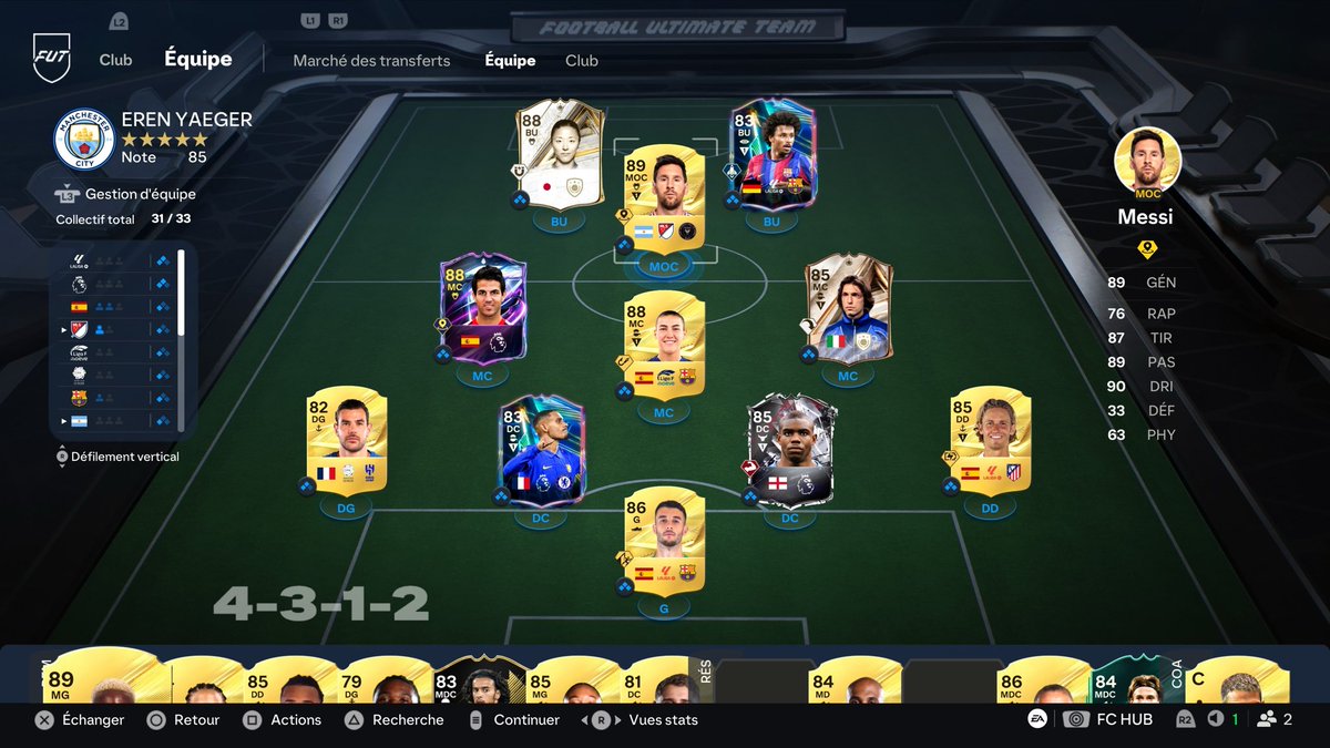 cse31_'s tweet photo. @TwinsFifaHD Compte à 0€
Voici mon équipe, 
-Fabregas et Nagasato sont vendables. J’ai encore 1M de côté.
- Je suis Div 4 et j’ai fais 12-3 en FutChamp
Mvp : Nagasato elle est trop forte !!! https://t.co/4EtNIbLC7w