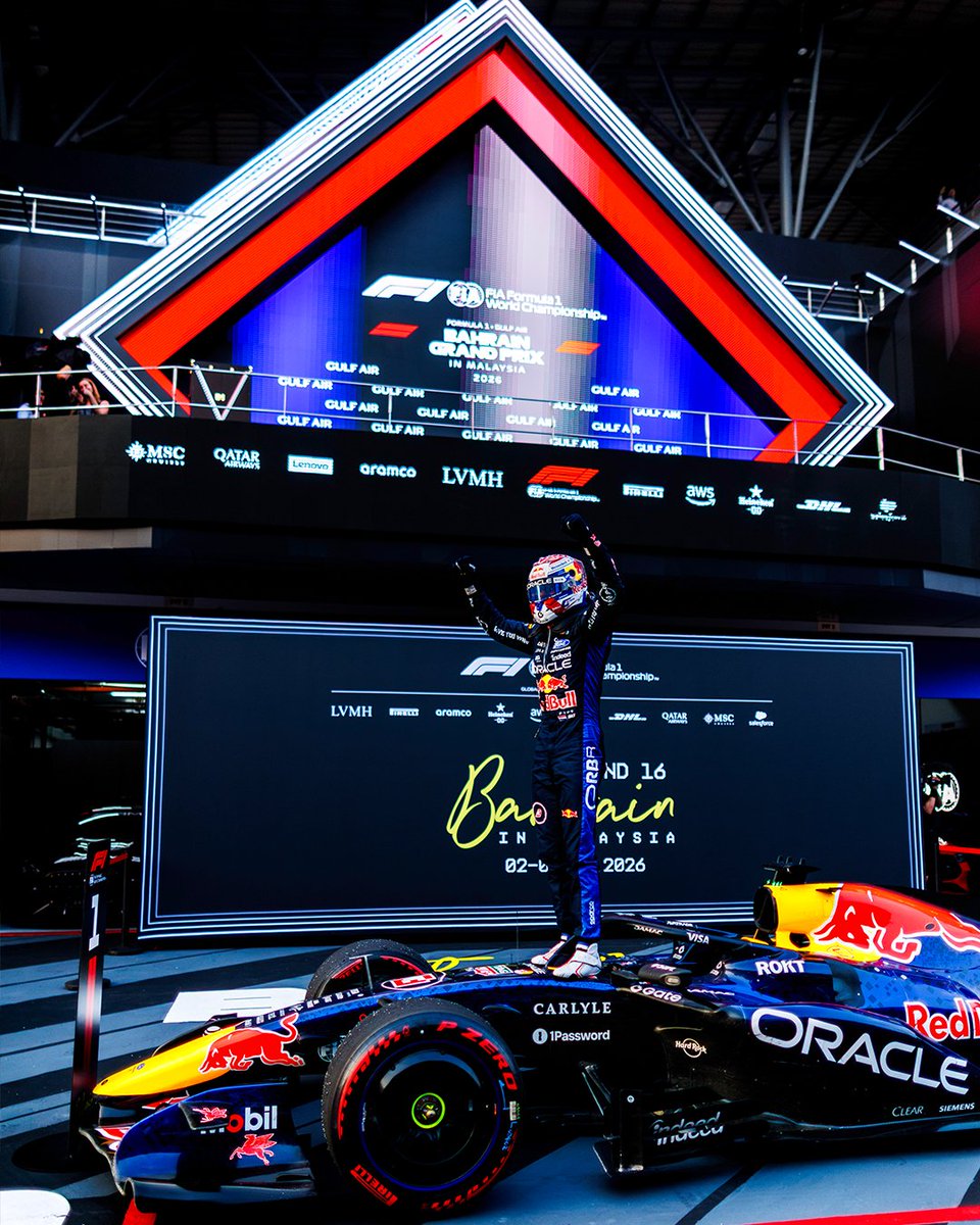 redbullracing's tweet photo. Victory number one for RB22 and DM01 🏆

#F1 || #BahrainGP https://t.co/GAqxEbUgRQ