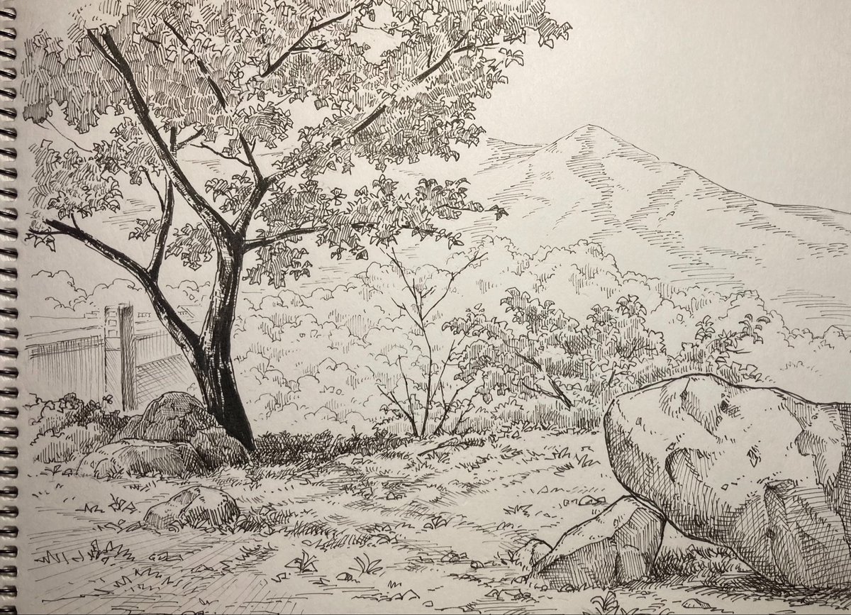 nijipoiu's tweet photo. ペン画の練習。難しい。 https://t.co/tl44gTVYY9