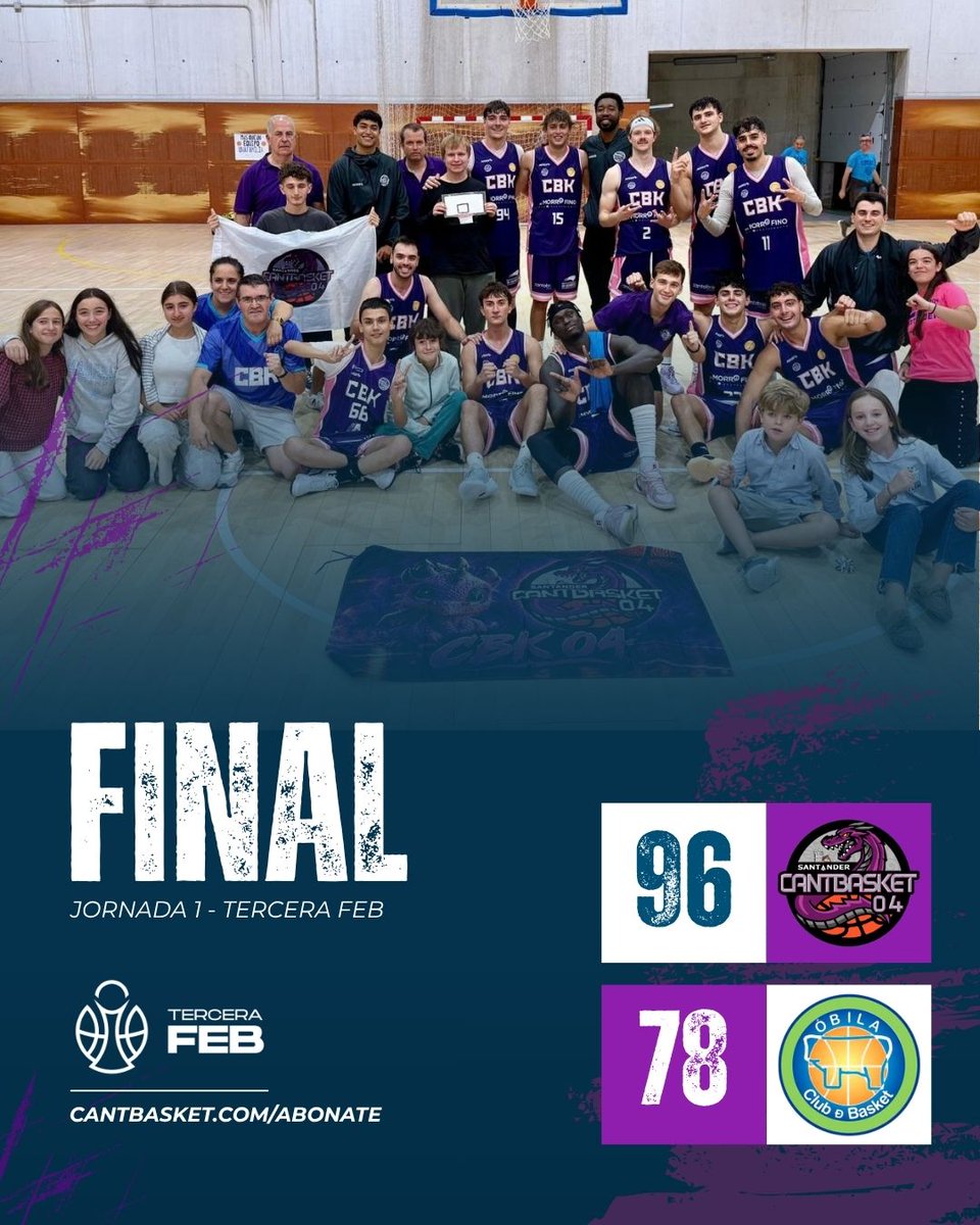 Cantbasket_04's tweet photo. 🏀 De Morro Fino Cantbasket 04 arranca la temporada con victoria ante Ávila Auténtica (96-78)

#TerceraFEB @CompeticionFEB 

https://t.co/j4CCqc1oyN https://t.co/wCmqHmX9nQ