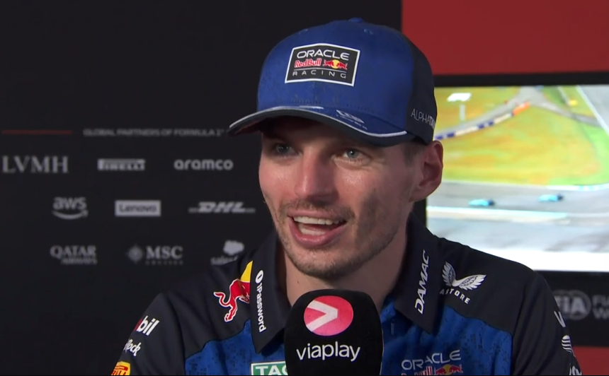 SCUDERIAFEMBOY's tweet photo. max about the formation lap where everyone had issues: ''we all had the same issue. the following lap when i got on the straight i saw like 8 or 9 cars with the same- they drove like 30 kms an hour.''

''that's not okay.''

max: ''no, but that's what you get with engines like this.''

''another reason to change.''

max: ''you don't have issues like this with a V8 :)''