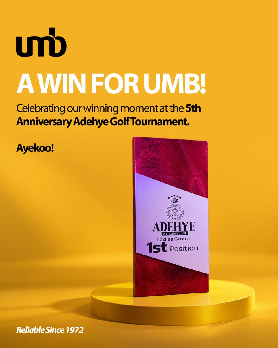myumbbank's tweet photo. UMB Celebrates a Winning Weekend of Golf & Stronger Relationships
Read more here: https://t.co/mPuWuu4bbG
#AdehyeGolfTournament #AdehyeCup #Golf #UMBAdvantage #ReliableSince1972 https://t.co/sxlHBDml4M