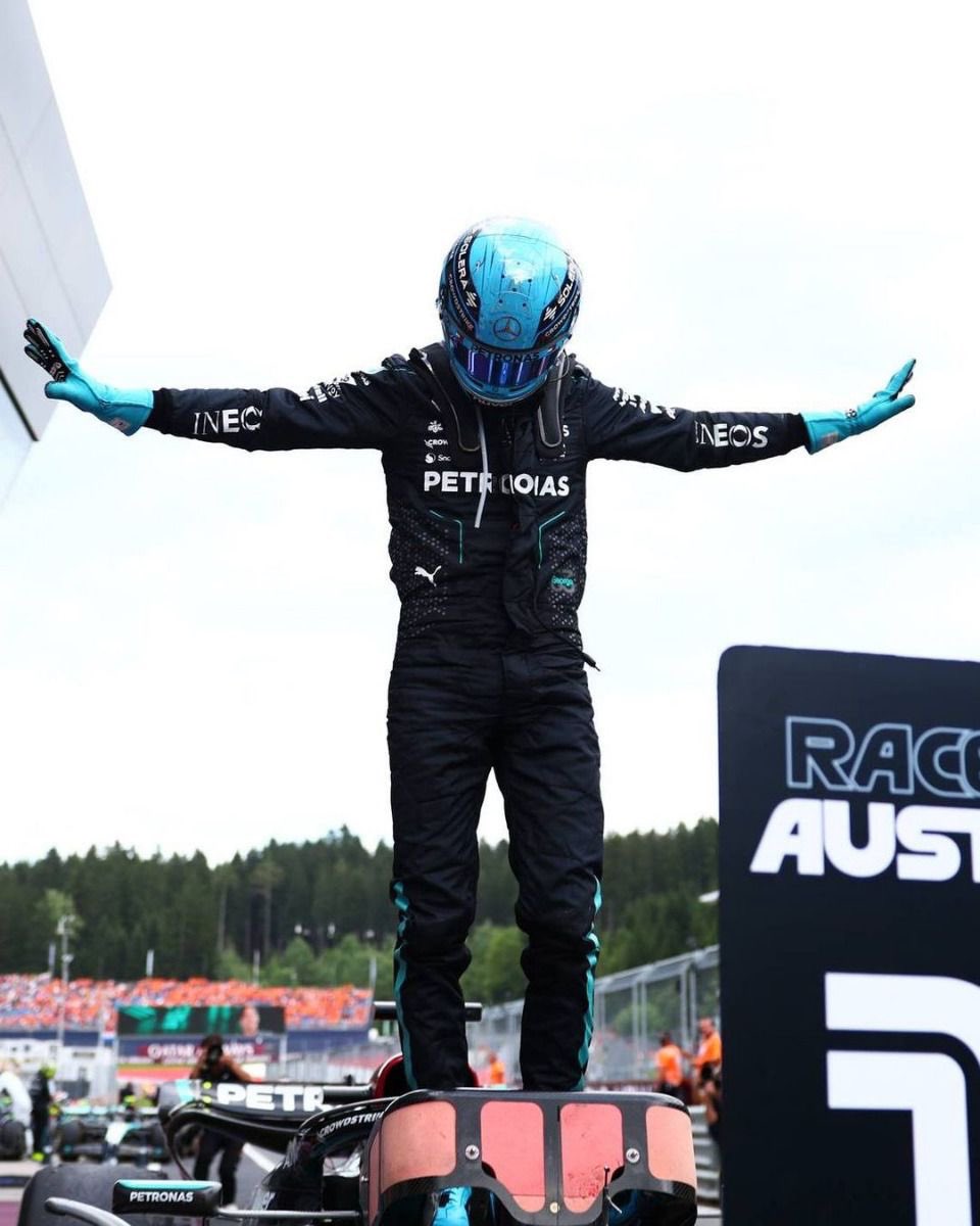 63lusz's tweet photo. hello, george. 
you were amazing today that start of yours moving from P7 to P2 was absolutely brilliant. i’m so sorry about what you had to go through today. you’re a fantastic driver, even if your team never seems willing to acknowledge it. https://t.co/GGgRbMbx9L
