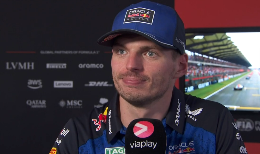 SCUDERIAFEMBOY's tweet photo. max about the formation lap where everyone had issues: ''we all had the same issue. the following lap when i got on the straight i saw like 8 or 9 cars with the same- they drove like 30 kms an hour.''

''that's not okay.''

max: ''no, but that's what you get with engines like this.''

''another reason to change.''

max: ''you don't have issues like this with a V8 :)''
