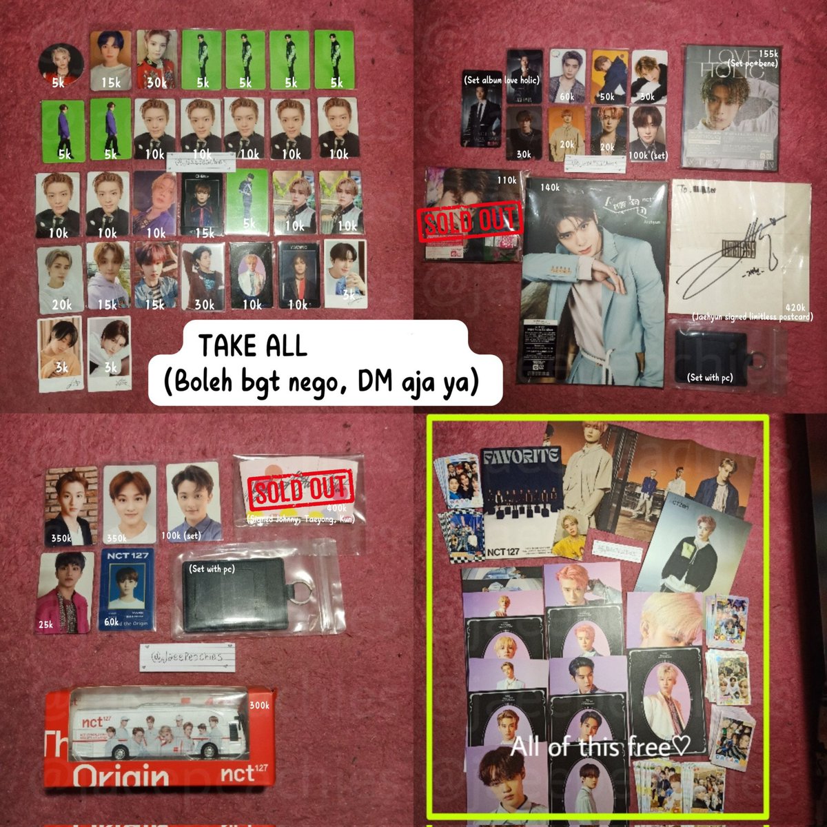 jaeepeachies's tweet photo. WTS Want to sell lfb
Jual all about NCT WAYV

💸Take all only, coba tawar aja
•bisa full co🍊 exc adm 
•Tasik🏠🇮🇩

Jaehyun mark taeyong johnny yuta chenle doyoung kun haechan jisung renjun hendery yangyang jungwoo signed photocard pc 엔시티 양도 aab nct 25 https://t.co/qCx1g3KpEk