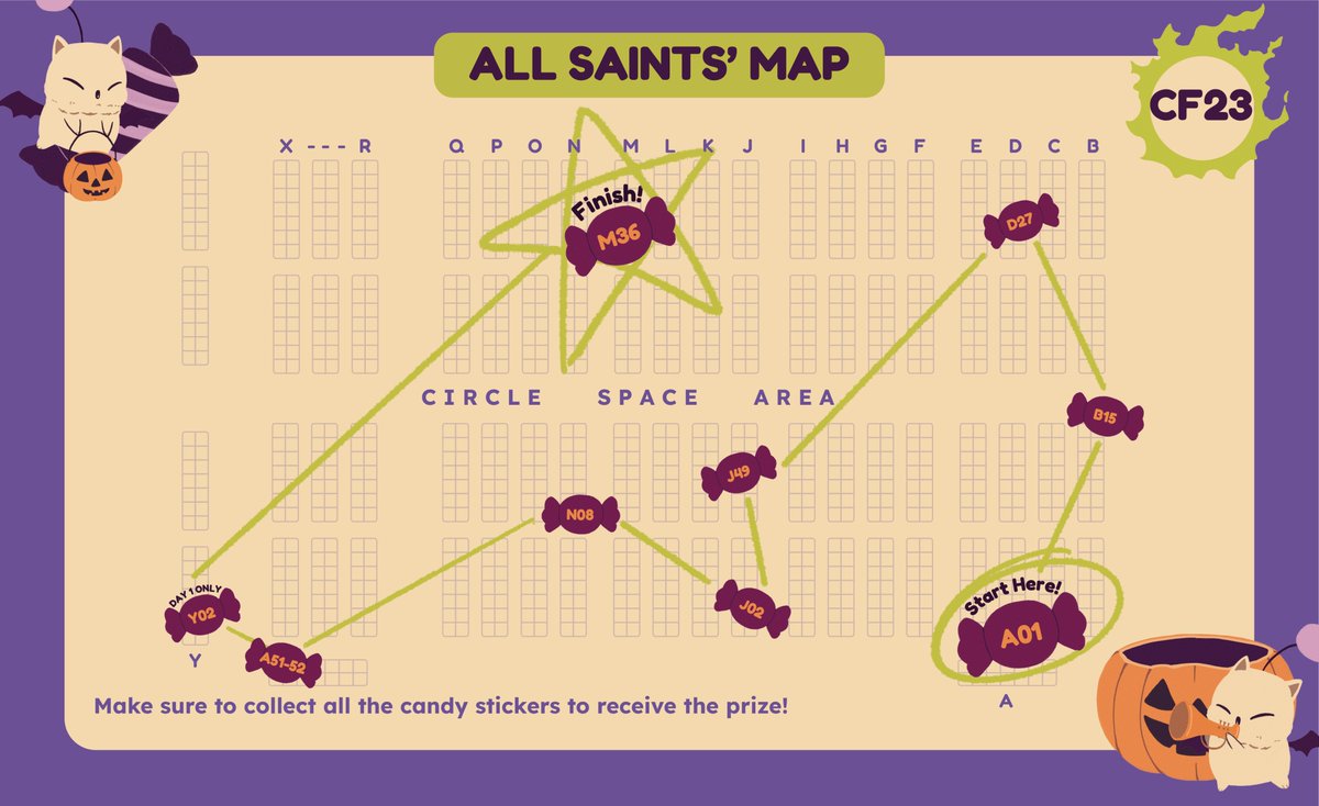 karamelkotak's tweet photo. [❤️ &amp; shares are appreciated!]

🎃 Trick or Treat! FFXIV Sticker Rally is back for #CF23! (both days) 🎃

Are you excited for this All Saints' Wake?
Check out below for more info to participate ⬇️ https://t.co/KFrLczAWdG