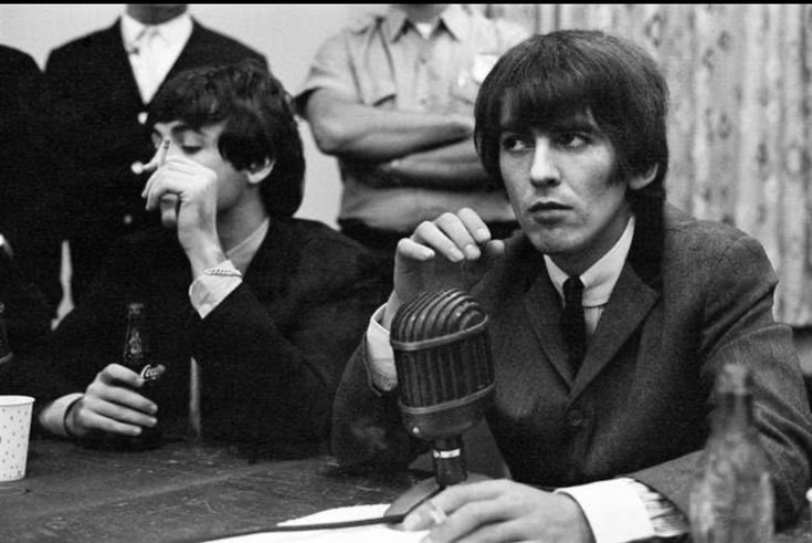 elininthe60s's tweet photo. Seeing pictures where George Harrison looks slightly annoyed, it's one of my favourite things (´ ˘ `) https://t.co/oTzAZwgsKG