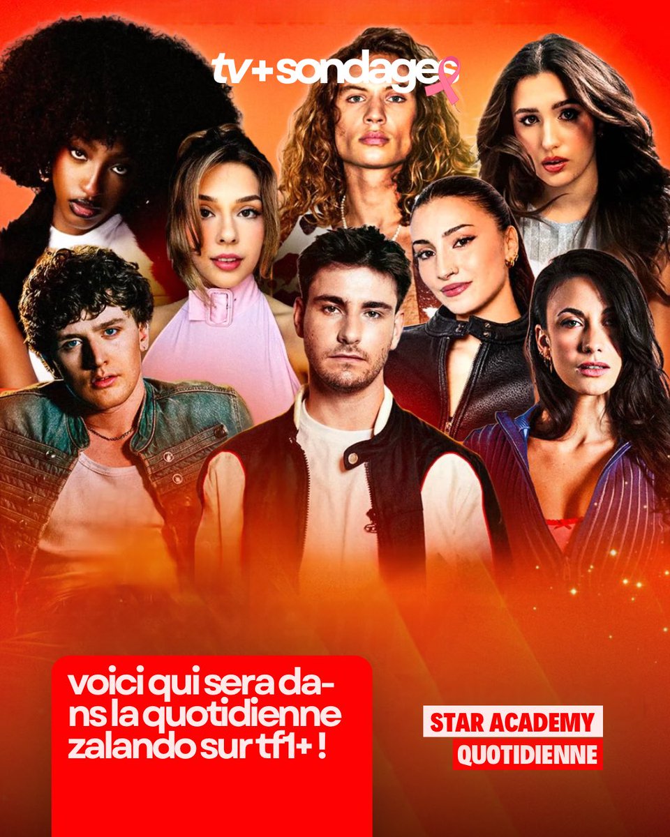 tvplussondages's tweet photo. Voici qui sera dans la quotidienne Zalando sur tf1+ le 7 octobre !

- #Esra
- #Isaak
- #Maghla
- #Mayadorable
- #Bastiaan
- #Ebony
- #JulienLieb
- #Lenie

| #StarAcademy https://t.co/CO9yCgJfZx