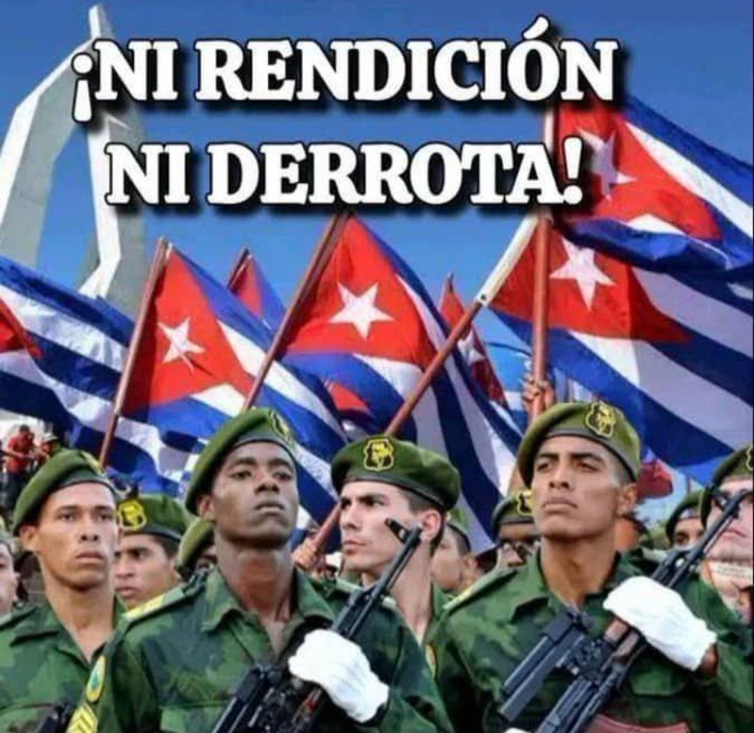 GladysArtemisa's tweet photo. ¡Para los cubanos no existe ni la rendición ni la derrota!
#CubaEstáFirme
#ArtemisaJuntosSomosMás
@DiazCanelB

@PartidoPCC https://t.co/5lq1KZl4tv