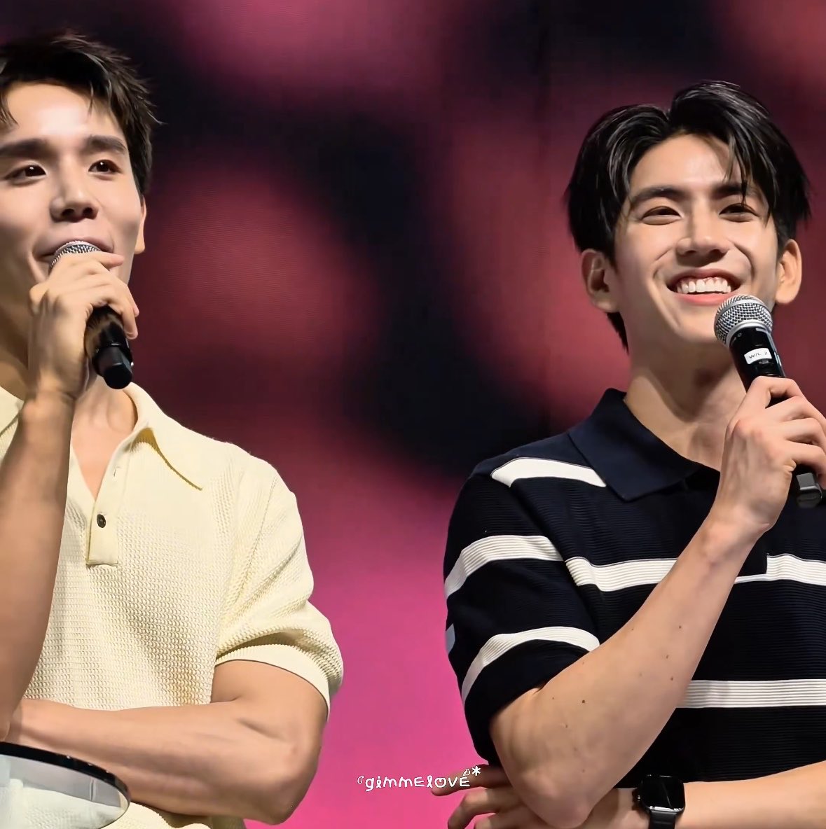 pcybae7's tweet photo. I love how jimmy always manages to be the reason behind sea’s pretty wide smile🥹☹️ 
#GMMTVFANIVAL2026HappyFamilyxJS https://t.co/wnmsemUEGZ