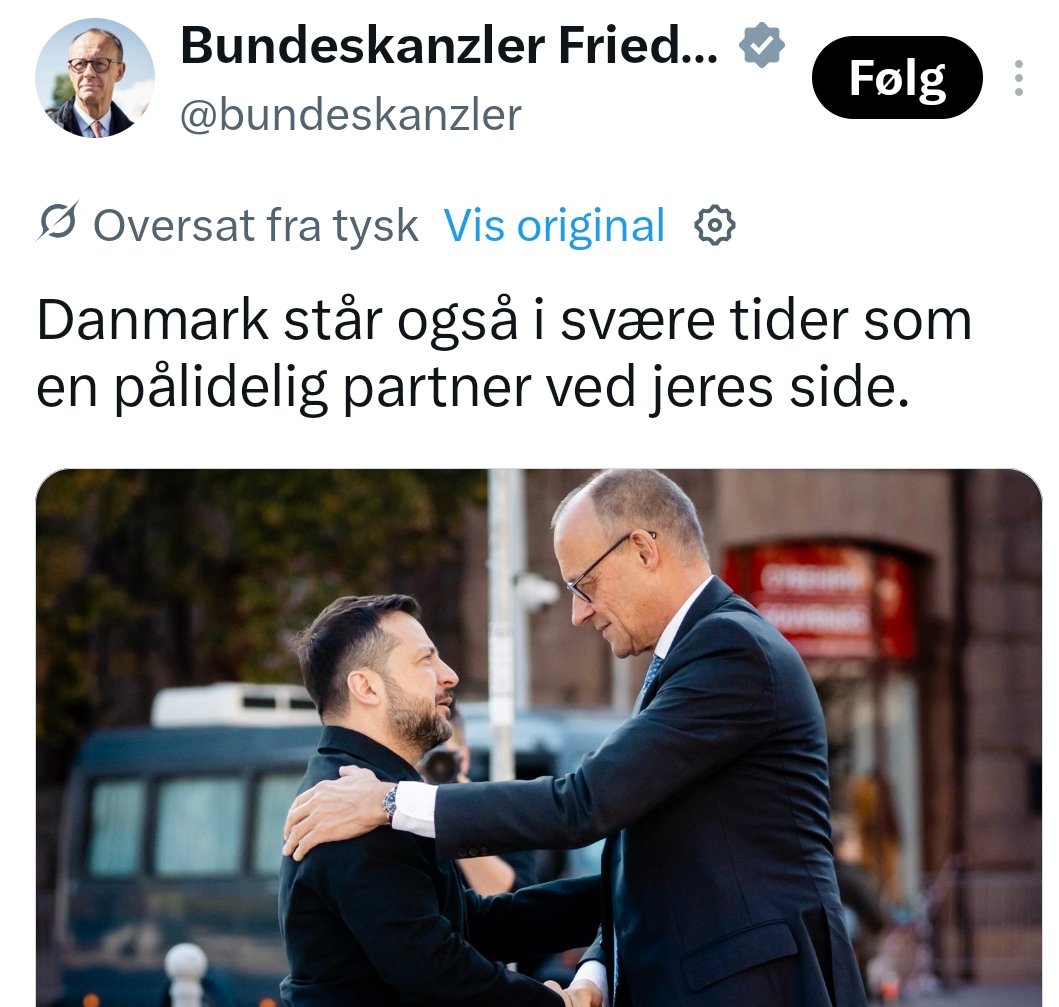 MusMads's tweet photo. @bundeskanzler X translates 'Deutchland' to 'Denmark' in my feed. Fortunately that statement is also true. https://t.co/imW7qKDXuX
