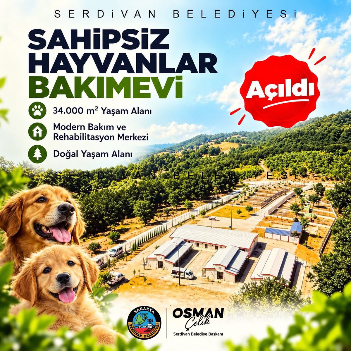 serdivanbld's tweet photo. Doğada her canlının bir yeri, hayatın içinde her canlının bir değeri var. Bizlerle aynı dünyayı paylaşan tüm canlıların, uygun şartlarda ve güven içinde yaşama hakkı var.

Bu anlayışla ağustos ayında hizmete aldığımız Sahipsiz Hayvanlar Bakımevimizde, onların sağlıklı ve güvenli bir ortamda yaşamalarını gözetiyoruz.

Hem onların haklarını koruyor hem de hemşehrilerimizin güvenliğini gözeterek sorumluluğumuzu yerine getiriyoruz.

#HayvanlarıKorumaGünü
