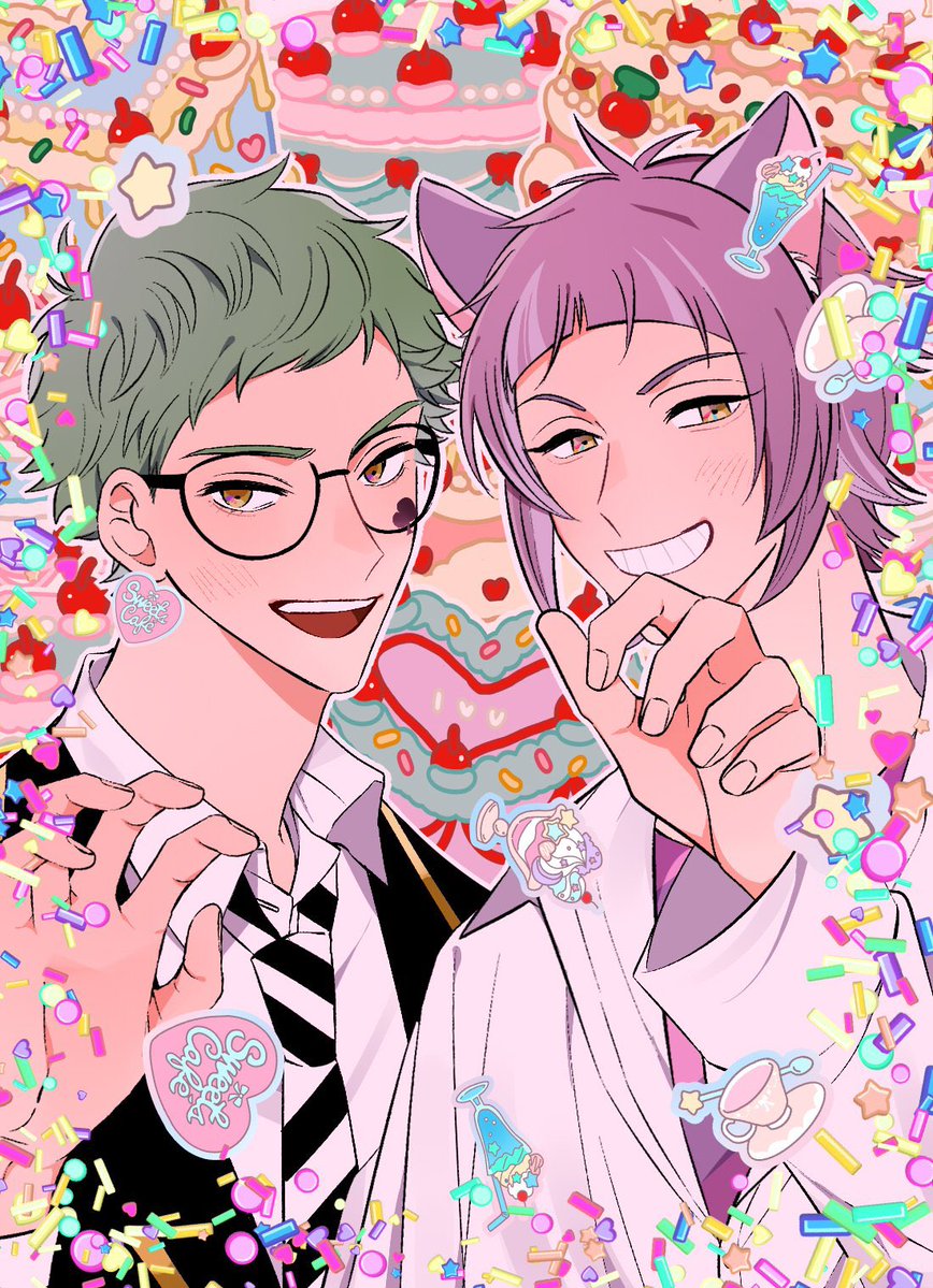 Ueda_Yamada_'s tweet photo. シュガライベ本当にありがとう😭😭😭トレイクローバーありがとう😭😭😭
過去絵なんですが、お菓子モチーフで描いてたので再掲❣️楽しみ〜ッ🥹 https://t.co/HCYvEuSMFG