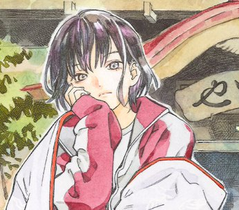 JCherry040990's tweet photo. The robe the girl and the man wear, the atmospher and the elements brought into play in Adachitoka's new work are already giving me Natsume's Book of Friends' vibe https://t.co/LCNpgJd4dY