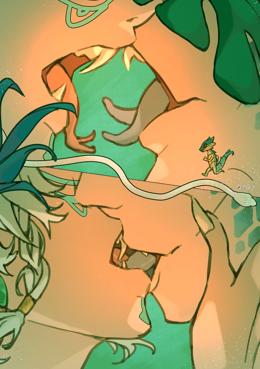 fae_idv's tweet photo. Luchino whimsy / Luchiluca kissing in the jungle 🦎🐍
#luchiluca https://t.co/jtKydW9QIu