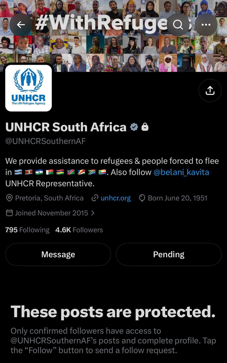 SpoiltHousewife's tweet photo. Now they have privatized their X account! Why?SAns should unite go have this organization defunded&amp;kicked out! SA is already facing socioeconomic issues&amp;you want 2 bring in more refugees ??  How is this not a deliberate attempt to destabilize the country &amp; render it ungovernable https://t.co/DpJgSDntSB