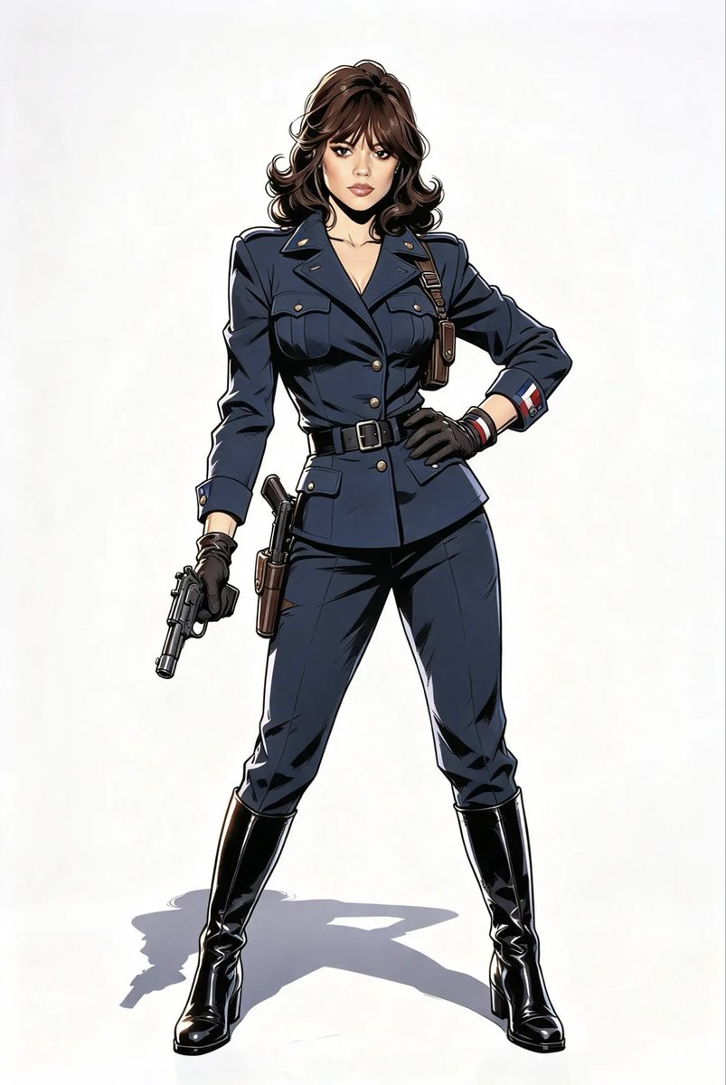 FemmineDaily's tweet photo. Jenna Ortega (Peggy Carter) https://t.co/tAXj5j2XoI