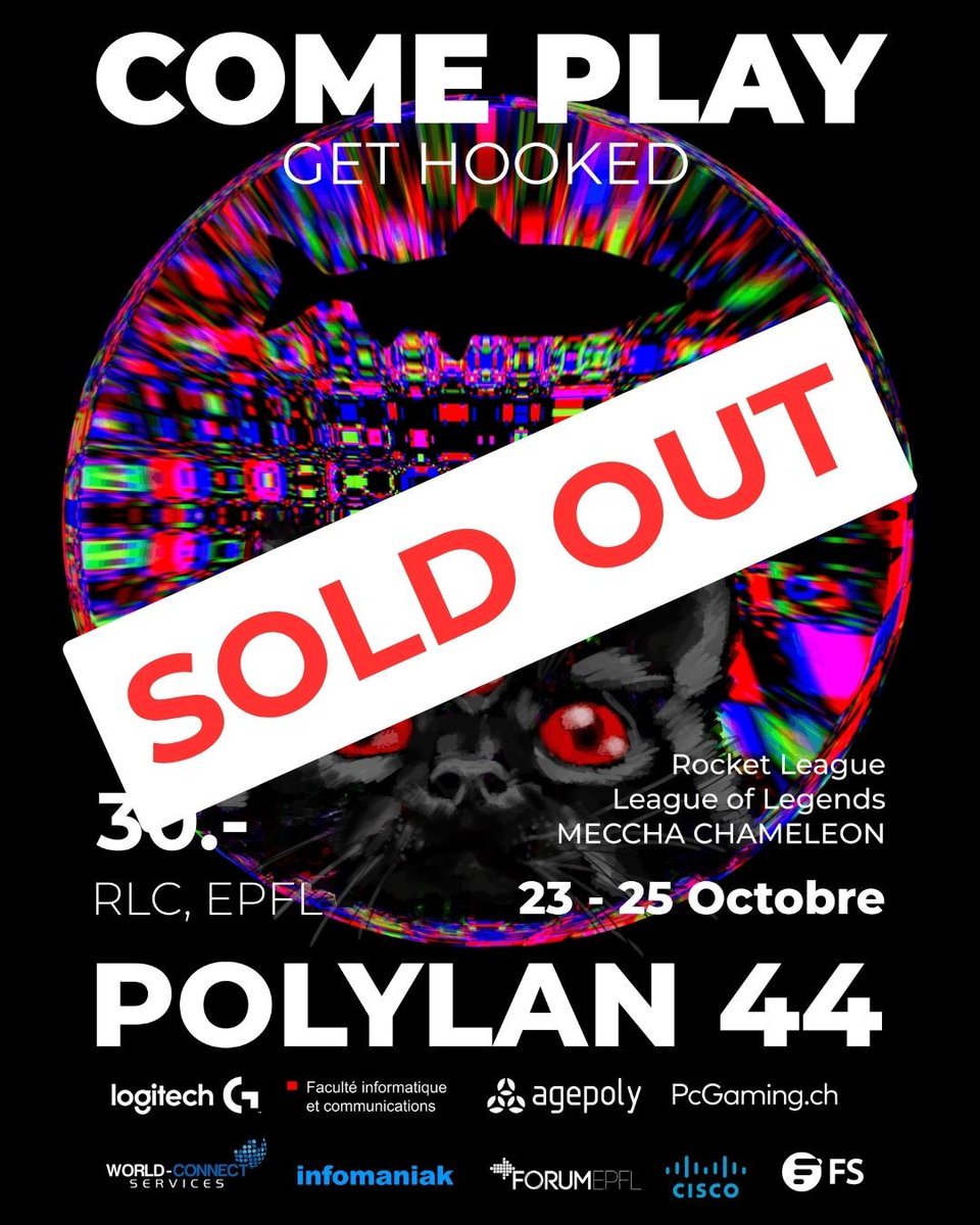 polylan's tweet photo. PolyLAN affiche complet pour de bon : nous avons atteint la capacité maximale du RLC, les inscriptions sont donc définitivement closes.

Pour celles et ceux qui ont loupé le coche : 3 places sont disponibles dans la bourse aux places : https://t.co/7uWHmqVLZV

A+ LAN ! https://t.co/r99nr5qu9F