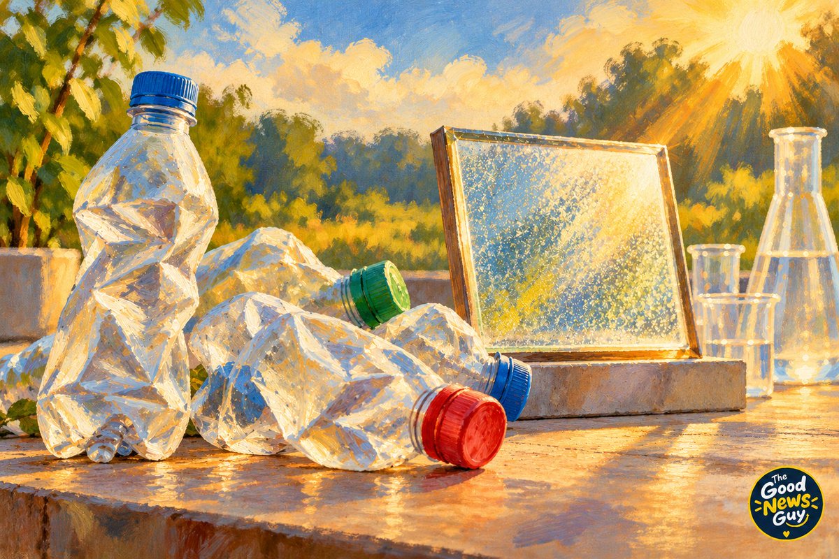 TGNGuy's tweet photo. A useful second life for the fizzy-drink bottle.

Cambridge researchers have tested a sunlight-powered reactor that turns plastic waste into hydrogen fuel.

There’s more work needed before commercial use, but that’s a clever start.

https://t.co/mNlX5RGcRD https://t.co/e2ZBAVrtA0