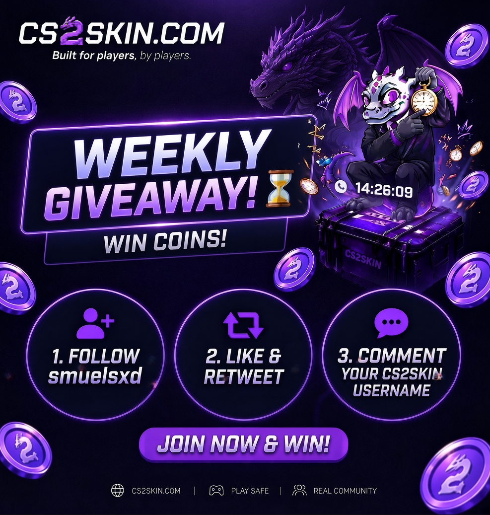 SmuelsXD's tweet photo. Guess my bi-weekly reward amount and win a % of it!🎁

Closes guess wins a % of the amount!❤️

How To Enter:

~Follow @SmuelsXD 
~Like &amp; Retweet
~Comment your guess and CS2skin username!

(I'm not affiliated with https://t.co/NnhhNb22uJ) https://t.co/HHk6HaXr1R