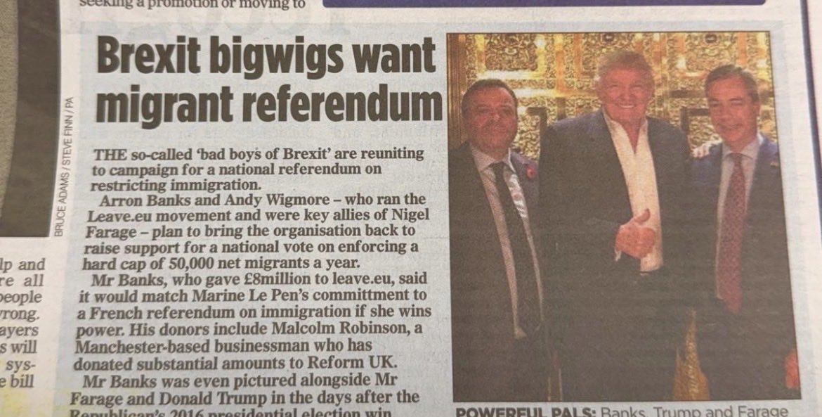 Arron_banks's tweet photo. Enough! @Enough_Official .. the campaign for a referendum on migration is launched to hold 40 years of political parties lies to account! Watch this spot.. https://t.co/PwUS8QWn9d