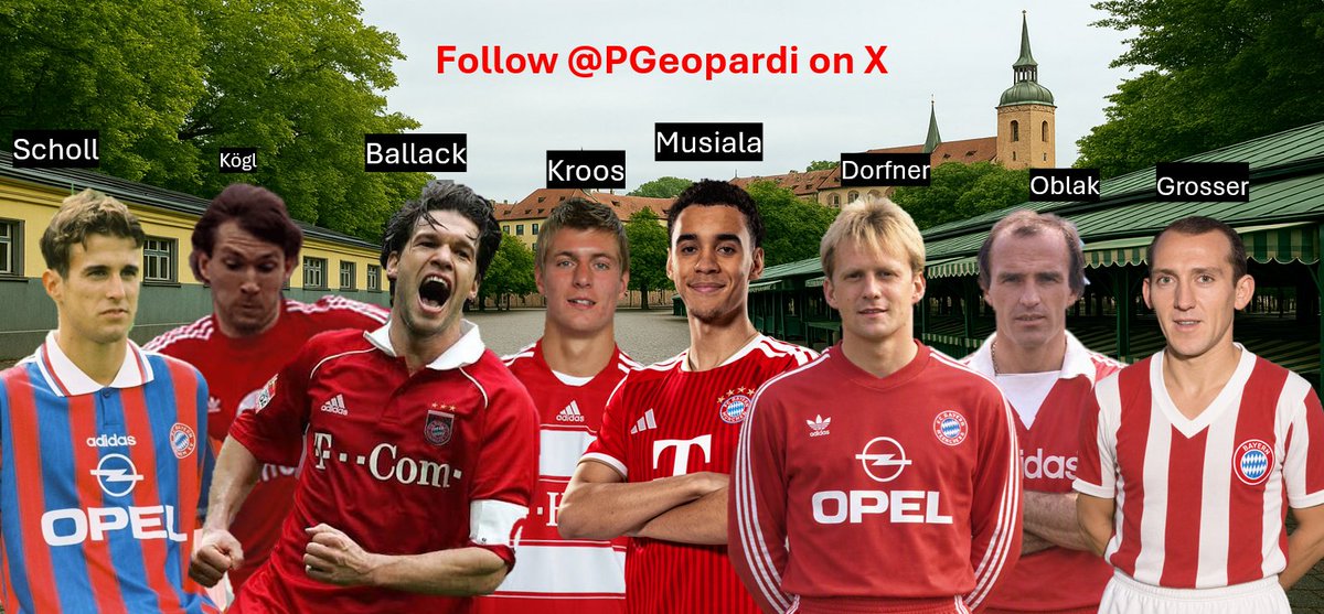 PGeopardi's tweet photo. 🔴My Greatest Bayern Munich AM [THREAD]

1️⃣ Scholl
2️⃣ Ballack
3️⃣ Musiala
4️⃣ Kroos
5️⃣ Kögl
6️⃣ Grosser
7️⃣ Dorfner
8️⃣ Oblak

https://t.co/XV2V4nHZVc https://t.co/314rFYa8HM