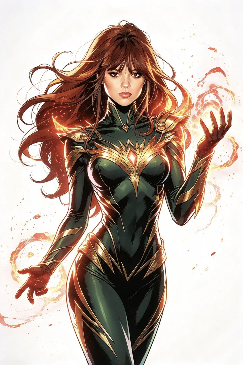 FemmineDaily's tweet photo. Jenna Ortega (Jean Grey) https://t.co/ggQyejJsGh