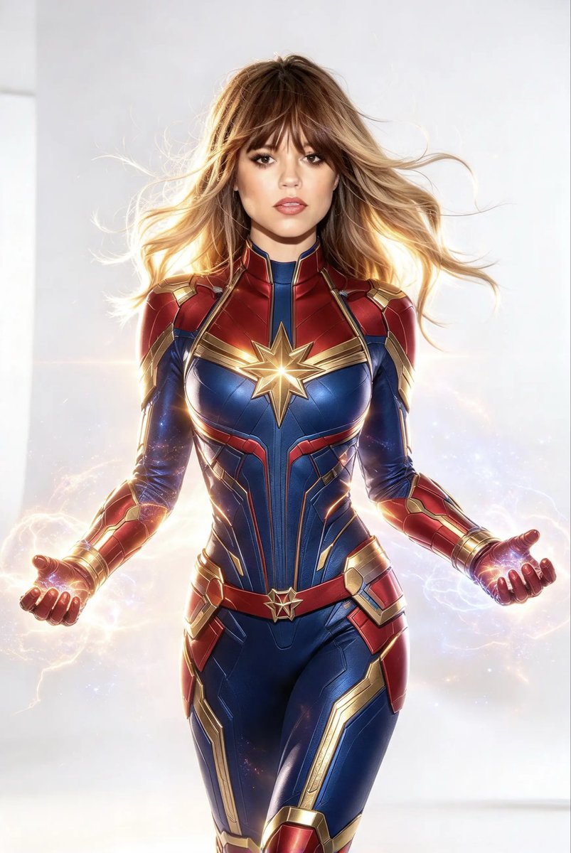 FemmineDaily's tweet photo. Jenna Ortega (Captain Marvel) https://t.co/y04zQ8H09u