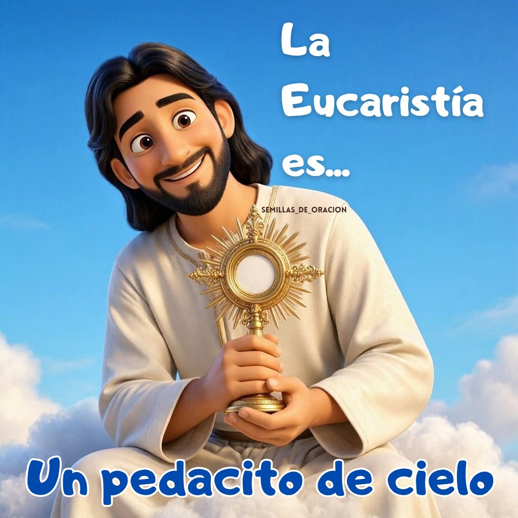 Semillasoracion's tweet photo. El camino al cielo se nos da en un pedacito de Pan que nos fortalece y nos hace fuertes para vencer el mal.

#semillasdeoracion #eucaristia #misa #cielo #evangelio https://t.co/8Sp5DMvFSy