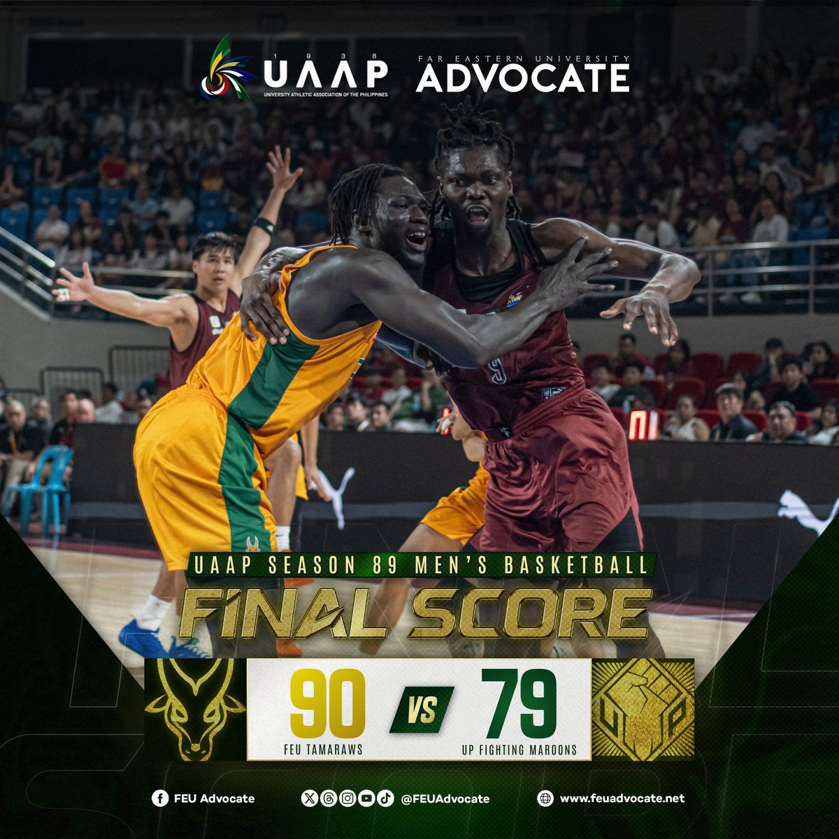 FEUAdvocate's tweet photo. NICE ONE, PRE! 🙌🏻

FEU pulls off a win against UP to stay in the #UAAPSeason89 hunt. #ForEveryoneUAAP https://t.co/BiFUYz4i8Z