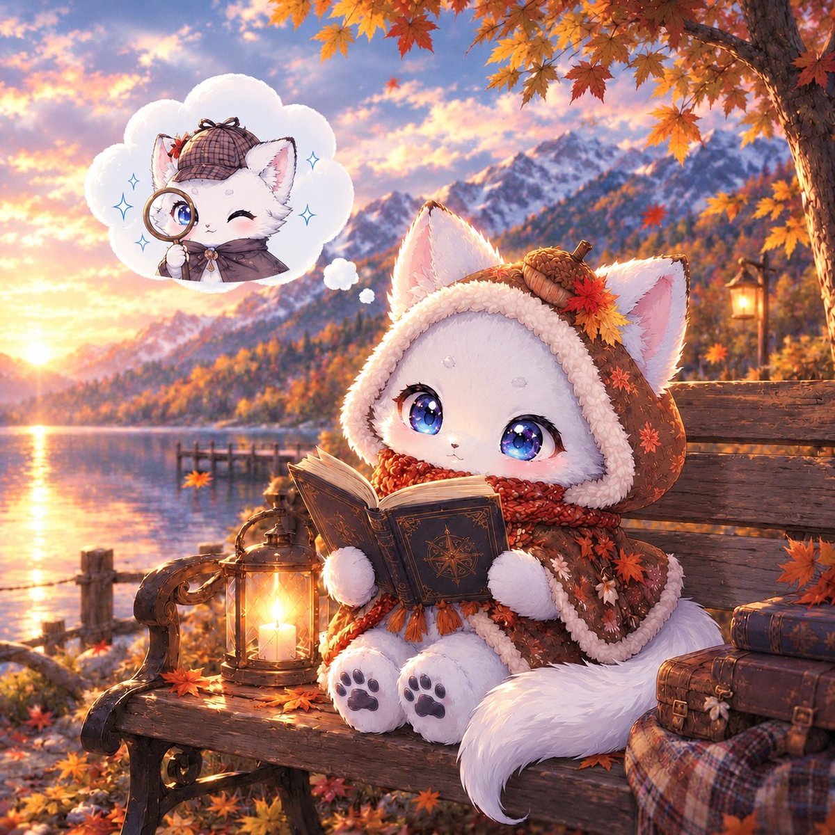 silver_fox_AI's tweet photo. 10/7 ミステリー記念日。
気分は、名探偵。
#AIイラスト #オリジナルキャラ #ミステリー記念日 https://t.co/ymtmr7GpaK